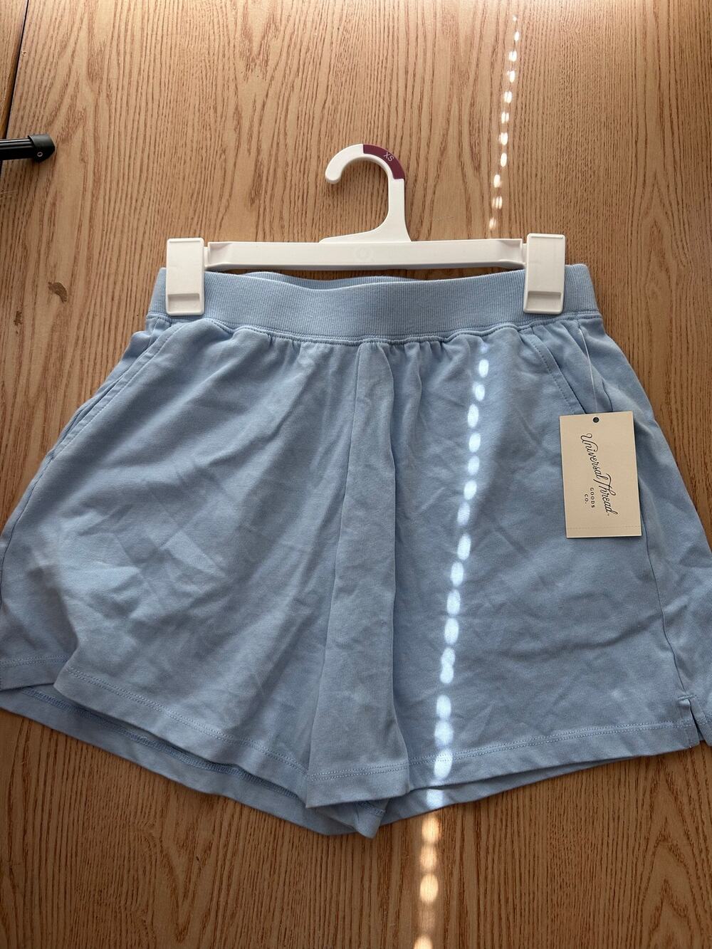 New Women’s Universal Thread Shorts Cotton Elastic Waistband Blue Xs/Small